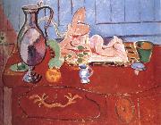 Henri Matisse Trophy and a small statue of pink oil on canvas